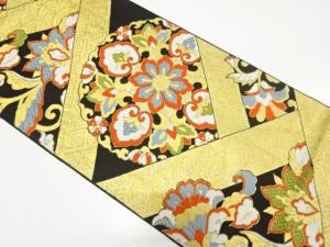 アンティーク　華紋に花更紗模様織り出し袋帯（着用可）